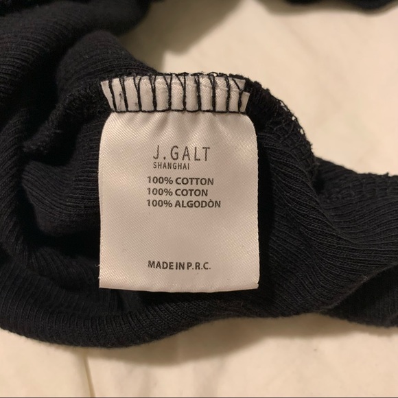 Collared Ribbed Crop Top - Black - Picture 6 of 6